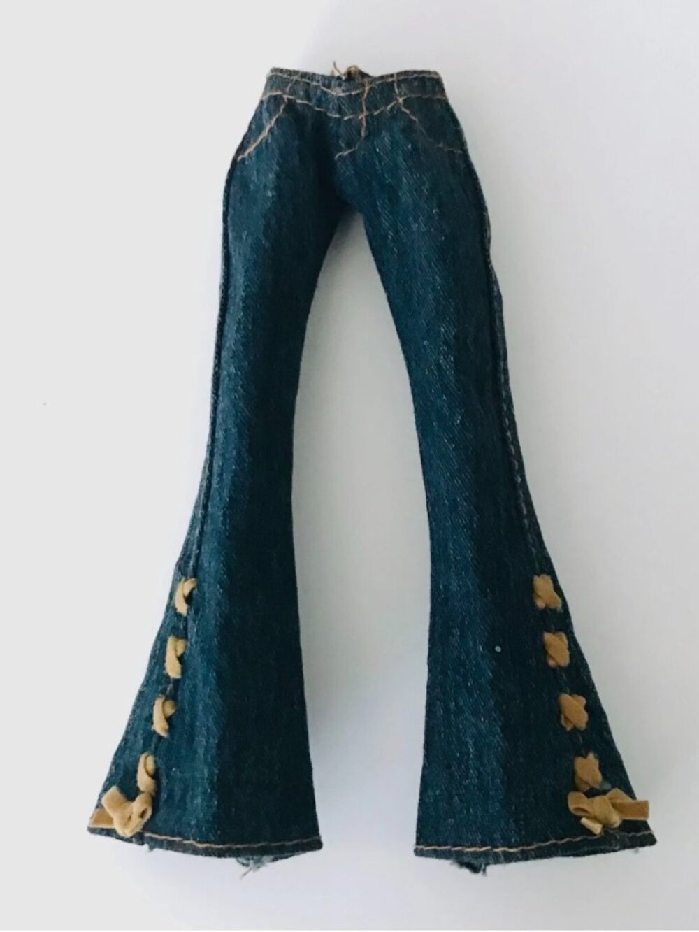 Bratz Doll Denim Bell Bottom Pants Jeans Leather Lace Girl MGA